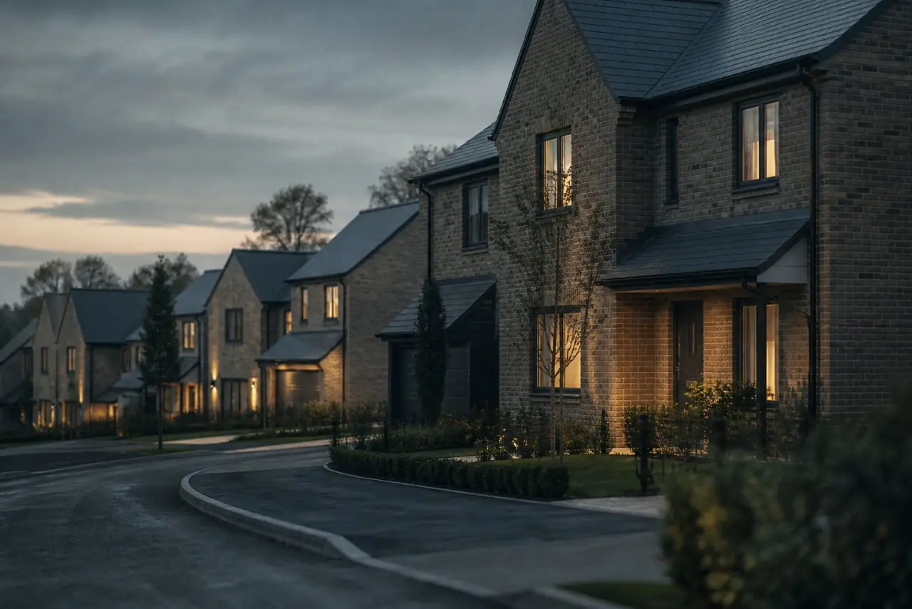A new build housing development.